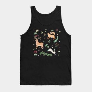 Winter Woodland Animals Tank Top